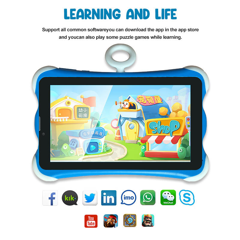 Kids Tablet 7 Inch Android Tablet with Parental Control, Sim Card WiFi & Protective Case