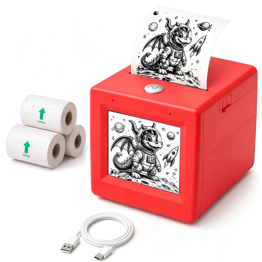 2.4-Inch Smart AI Inkless Printer with Voice Chat
