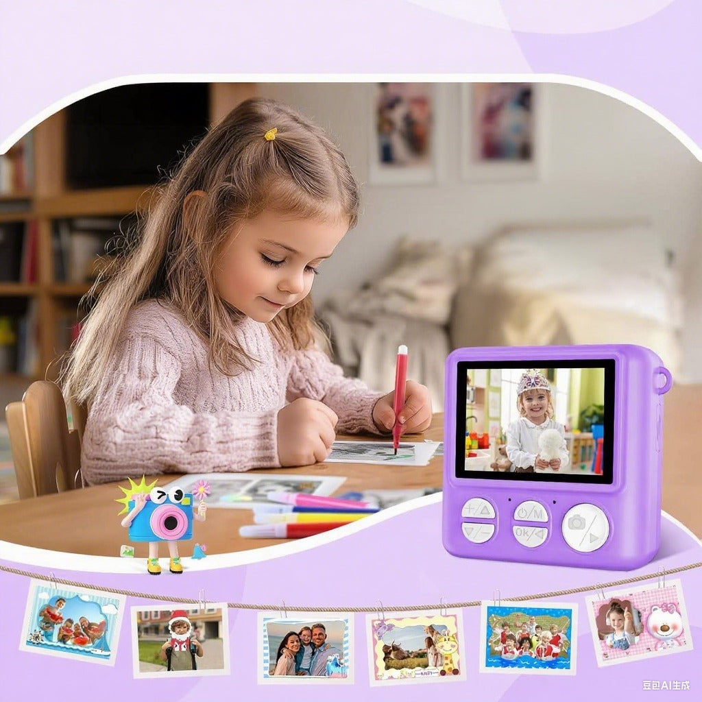 Kids Instant Printing Digital Camera with 2.4" Screen | Thermal Photo Camera
