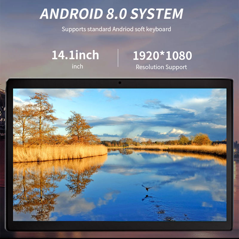 14.1 Inch Android 13.0 WiFi Business Tablet PC, 6GB RAM + 128GB Storage, IPS Display