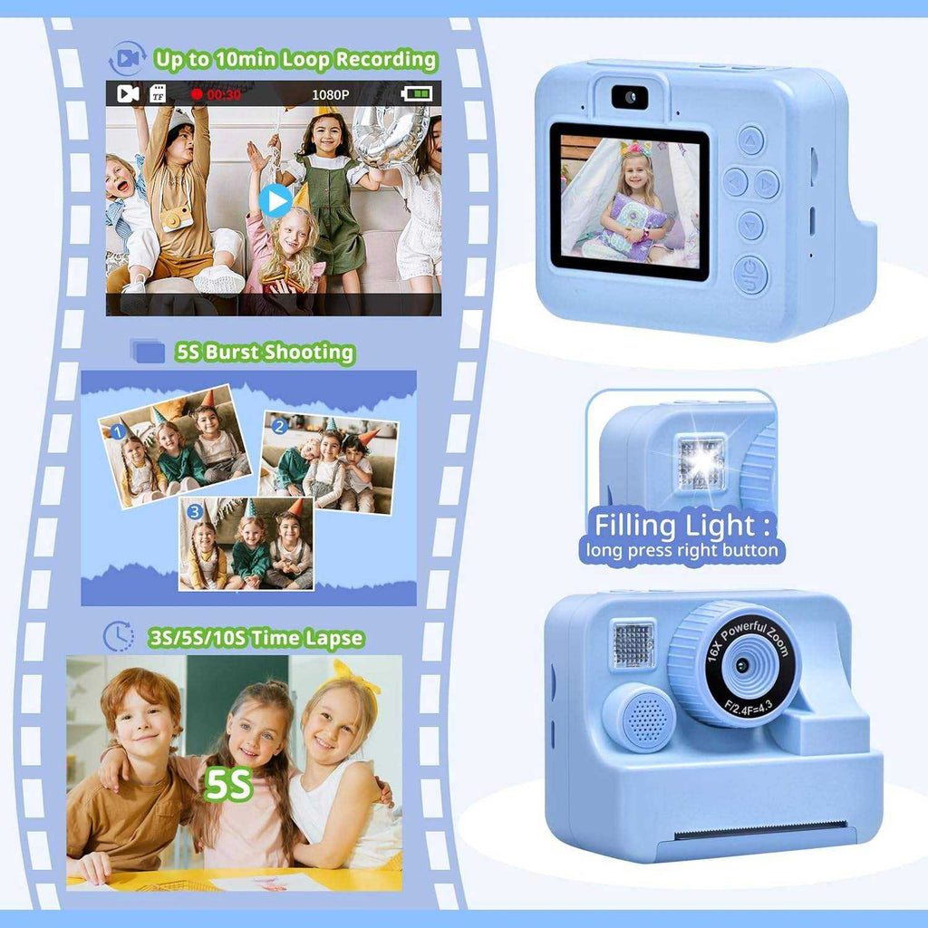 Kids Thermal Print Camera with 2.4" Display | Instant Photo Camera for Children