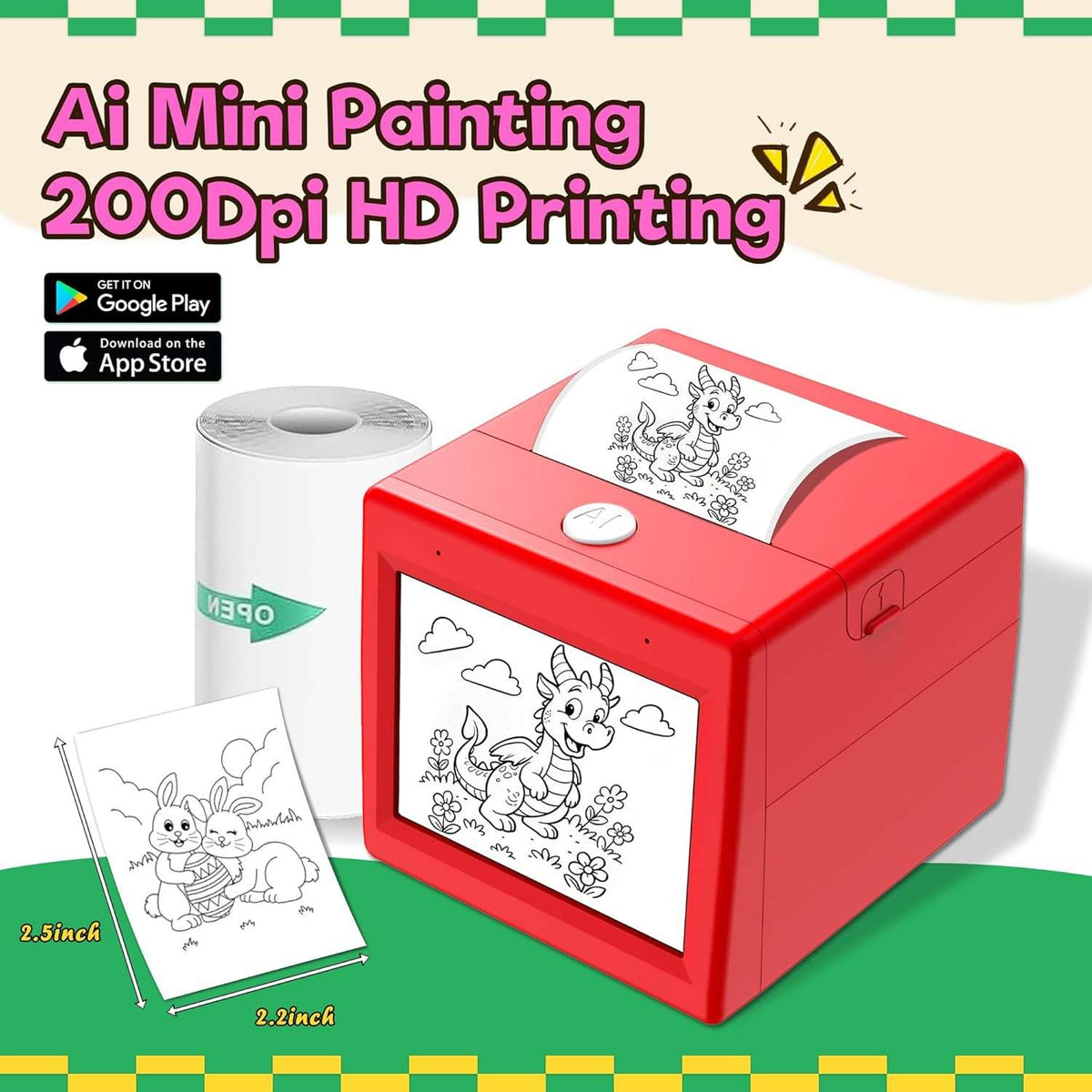 2.8-Inch AI Voice-Controlled Thermal Photo Printer