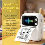 Compact AI Thermal Printer with 2-Inch HD Screen