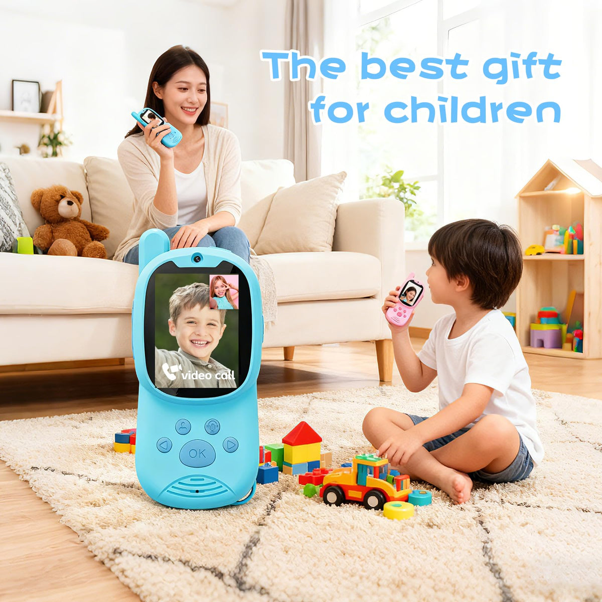 Kids Video Walkie Talkies with Camera, 2-Inch HD Screen & WiFi Photo Sharing - product detail 6