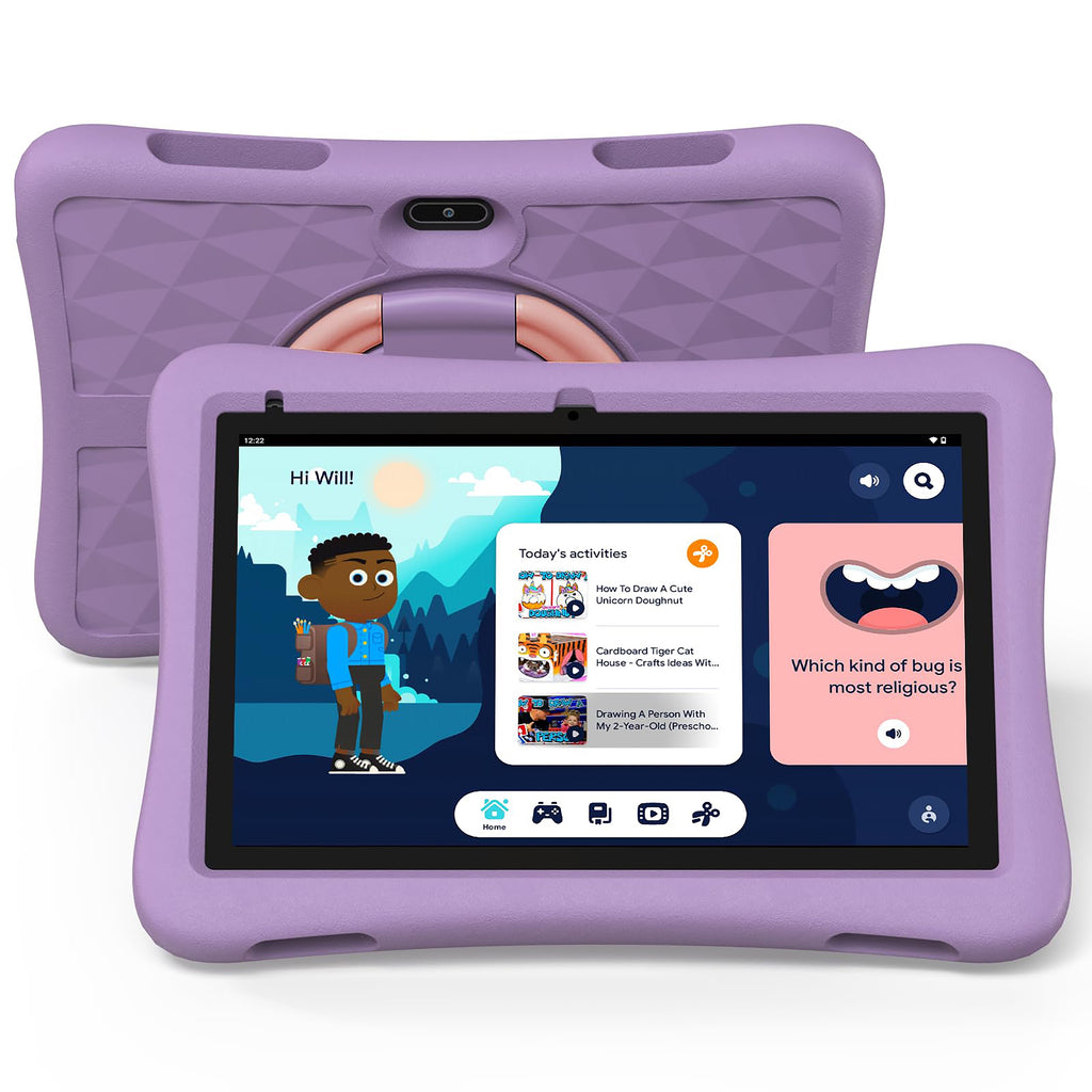 Kids Tablet 10 Inch Android Learning Tablet with Parental Control and Protective Case