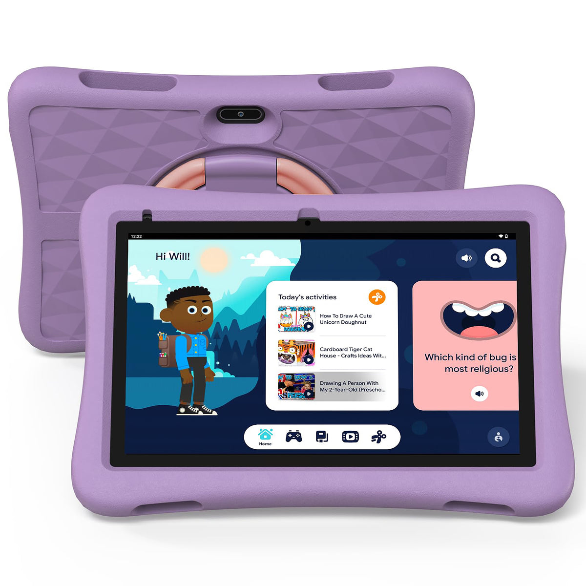 10 Inch Kids Tablet with WiFi, Educational Apps and Shockproof Case