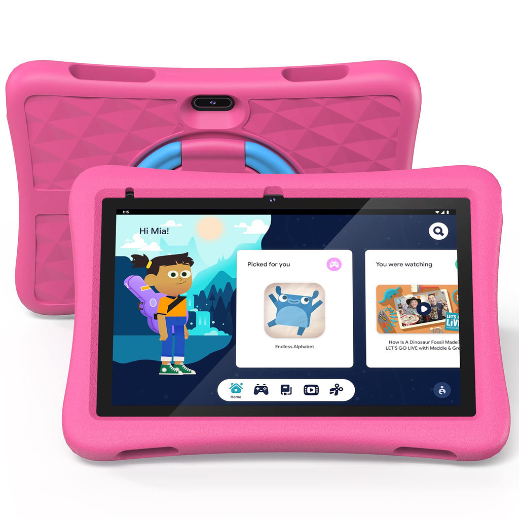 Kids Tablet 10 Inch Android Learning Tablet with Parental Control and Protective Case