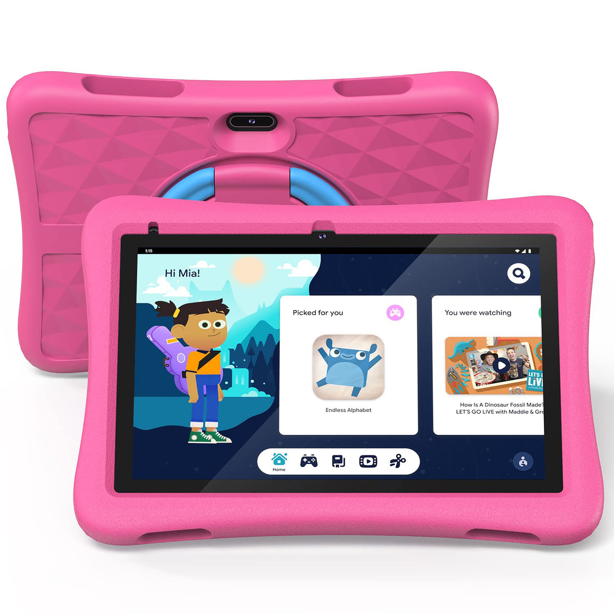 10 Inch Kids Tablet with WiFi, Educational Apps and Shockproof Case