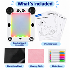 9 Inch Panda LED Light-Up Tracing Pad for Kids – Color Changing Drawing Board