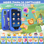 Blue 4 inch kids smart phone camera toy software and games image