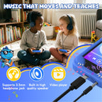 Blue kids smart phone camera toy music and learning image
