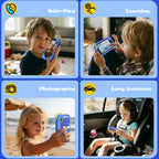 Blue kids smart phone camera toy photo video calling scene image