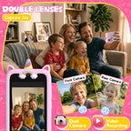 Pink kids smart phone camera toy lifestyle image