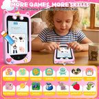Pink kids smart phone camera toy games mode image