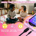 Pink kids smart phone camera toy music and learning image