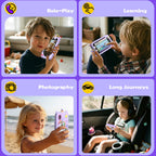 Purple kids smart phone camera toy photo video calling scene image