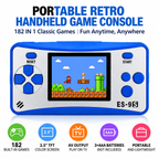 2.5 Inch Classic Handheld Game Console with 182 Built-in Games & AV Outpu