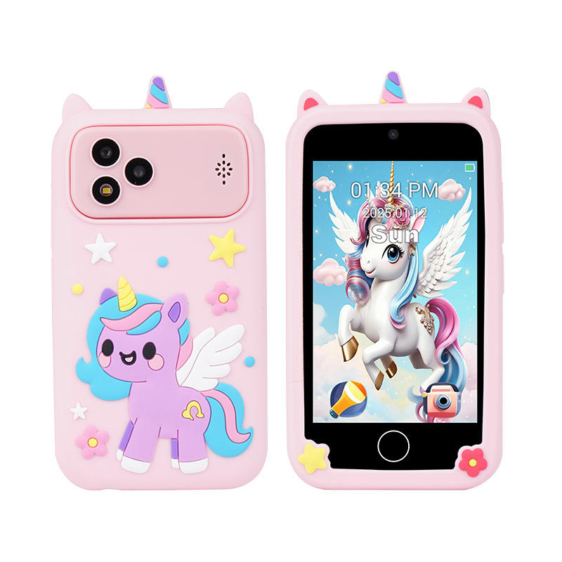 4 Inch Kids Smart Phone Camera Toy with Dual Cameras & AR Games
