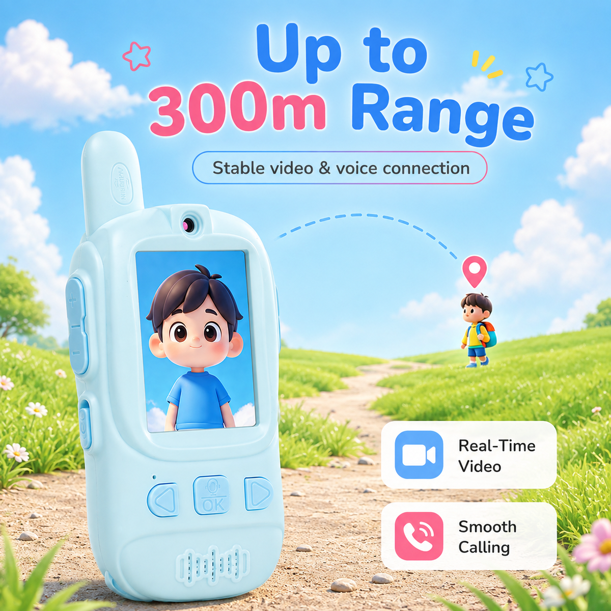 Kids Video Walkie Talkies with Camera, WiFi Photo Sharing & Charging Dock - product detail 6