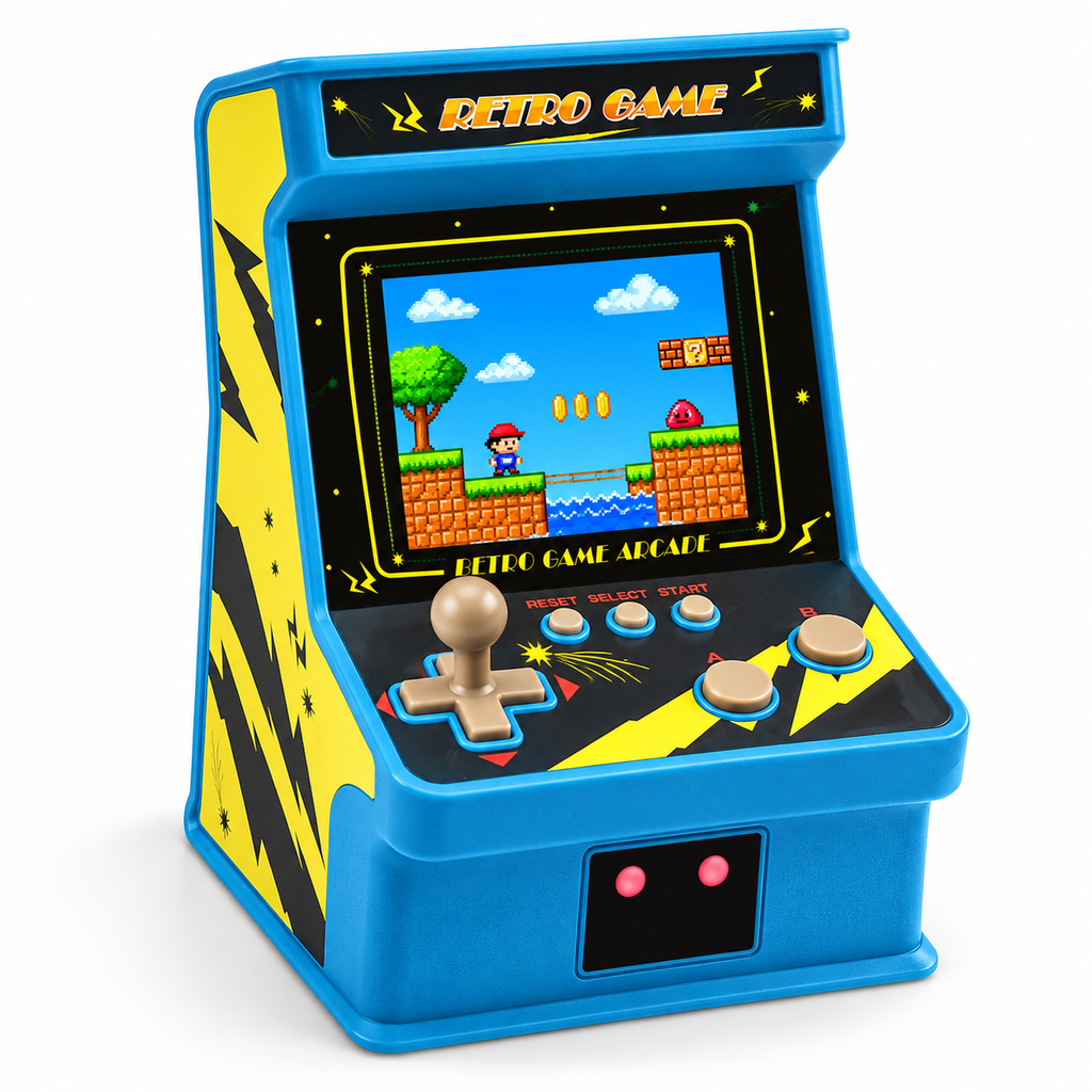 Mini Retro Arcade Game Console with 256 Built-In Games, 2.8-Inch IPS Screen, 2-Player Support & TV Output