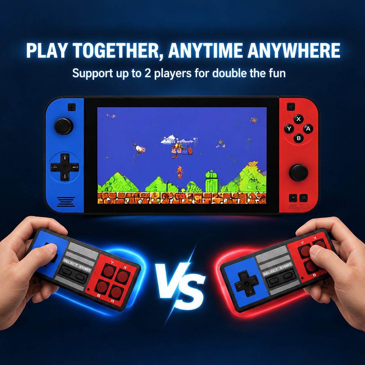 7-Inch Handheld Game Console with TV Output & 2-Player Support