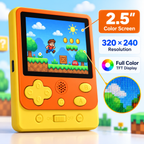 2.5 Inch Handheld Game Console with 500 Built-in 8-Bit Games & Type-C Charging