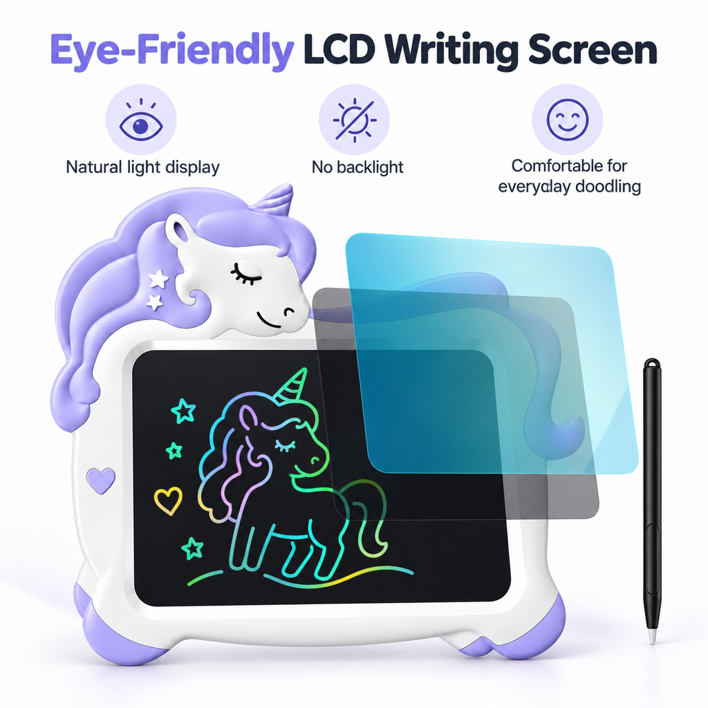 12 Inch Unicorn LCD Writing Tablet for Kids – Reusable Drawing Board