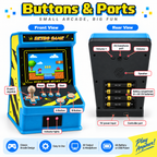 Mini Retro Arcade Game Console with 256 Built-In Games, 2.8-Inch IPS Screen, 2-Player Support & TV Output