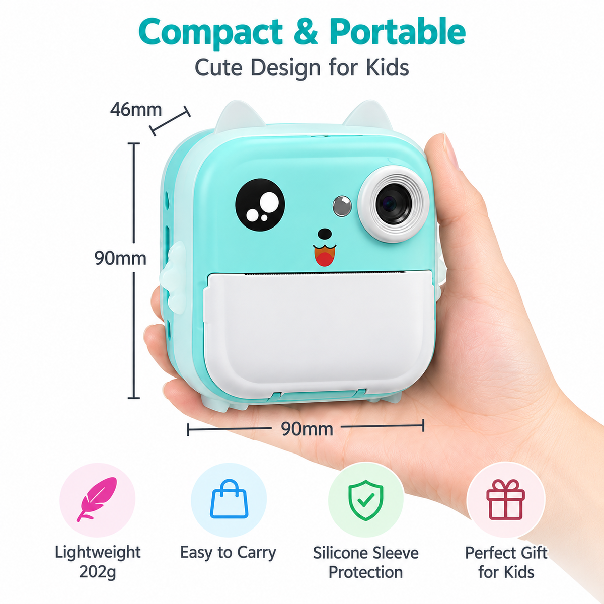 Kids Instant Print Camera with 2.4-Inch HD Screen