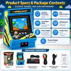 Mini Retro Arcade Game Console with 256 Built-In Games, 2.8-Inch IPS Screen, 2-Player Support & TV Output
