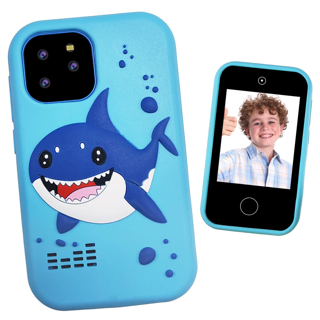 Kids touchscreen camera phone Blue Shark product view 2