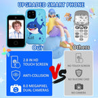 Kids touchscreen camera phone Blue Shark product view 3