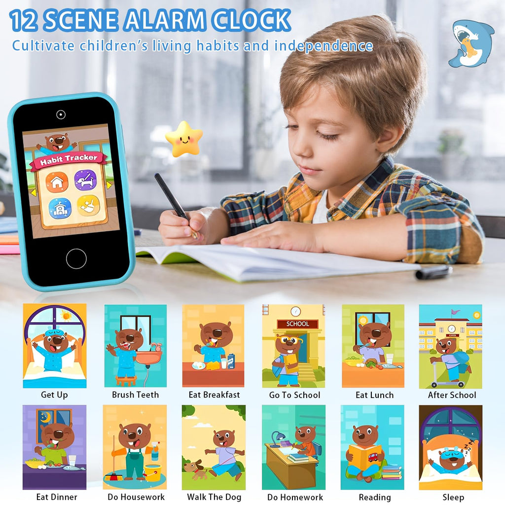 Kids touchscreen camera phone Blue Shark product view 6