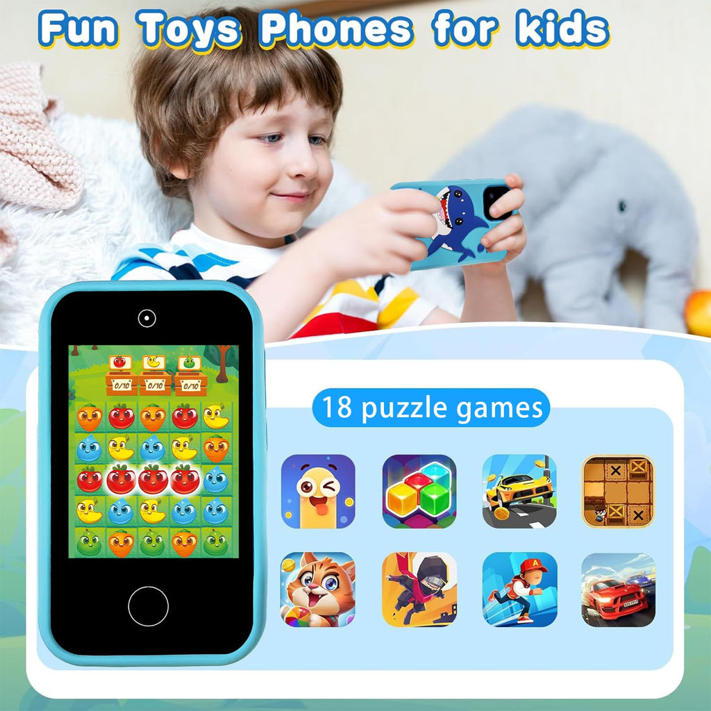 Kids touchscreen camera phone Blue Shark product view 7