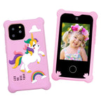 Kids touchscreen camera phone Chubby Purple Unicorn front and back