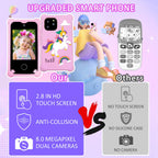 Kids touchscreen camera phone Chubby Purple Unicorn product view 3