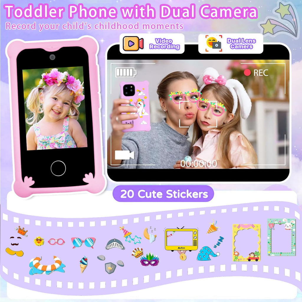 Kids touchscreen camera phone Chubby Purple Unicorn product view 4