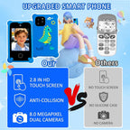 Kids touchscreen camera phone Green Dinosaur product view 3