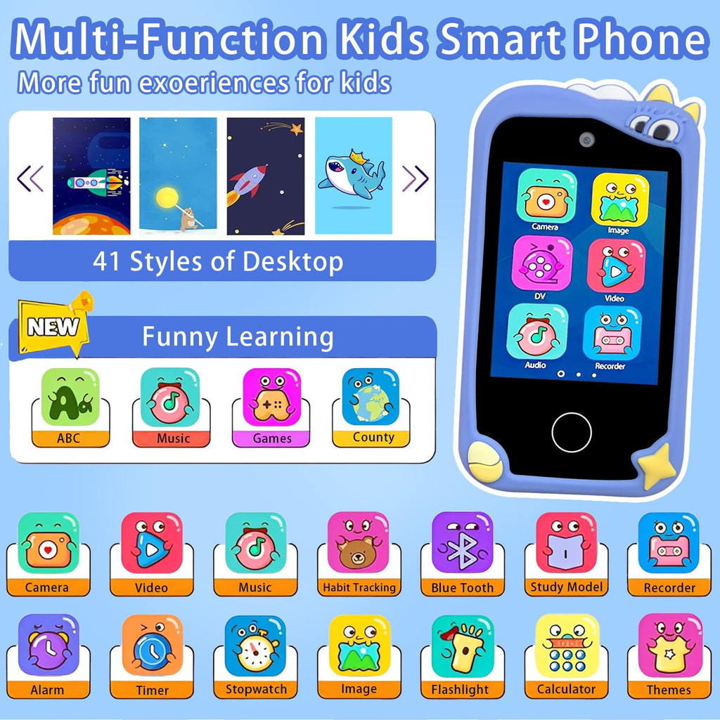 Kids touchscreen camera phone Heart-shaped Dinosaur product view 2