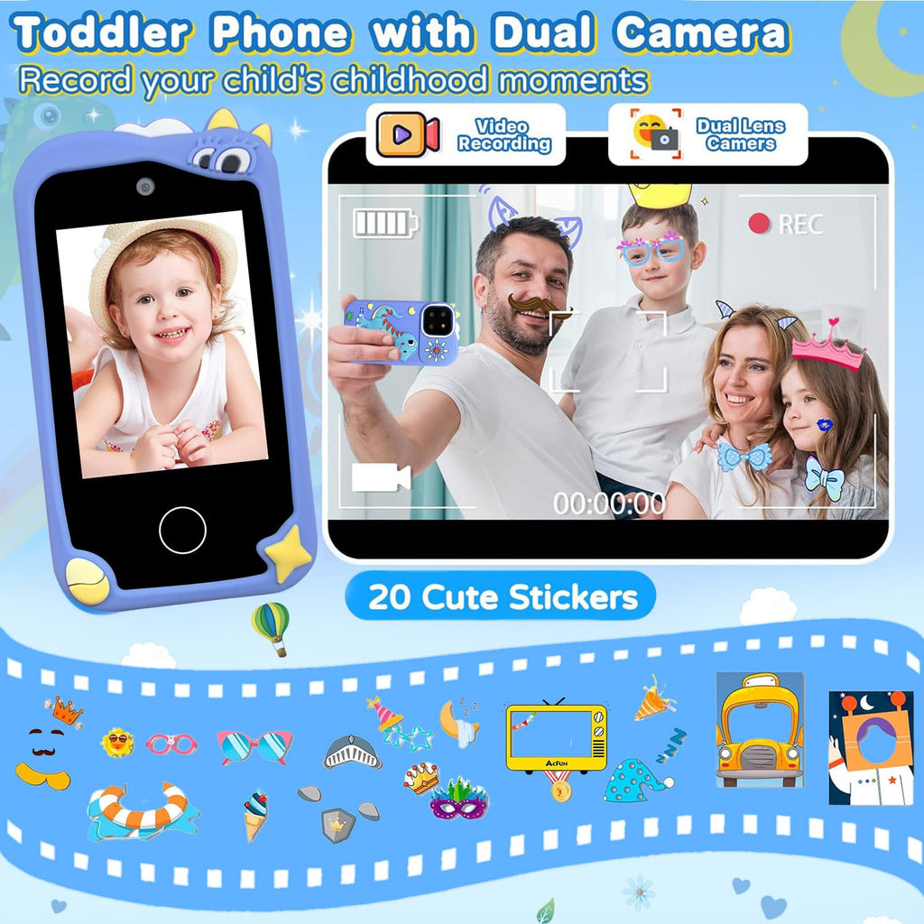Kids touchscreen camera phone Heart-shaped Dinosaur product view 4