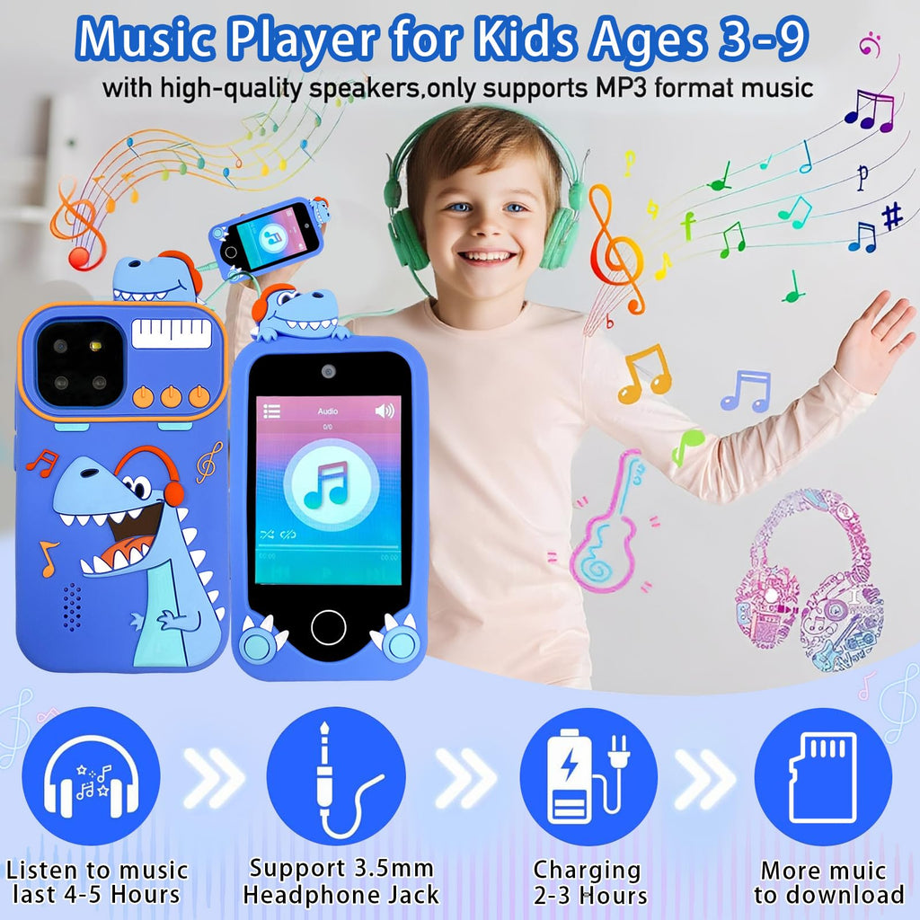 Kids touchscreen camera phone Musical Dinosaur product view 6
