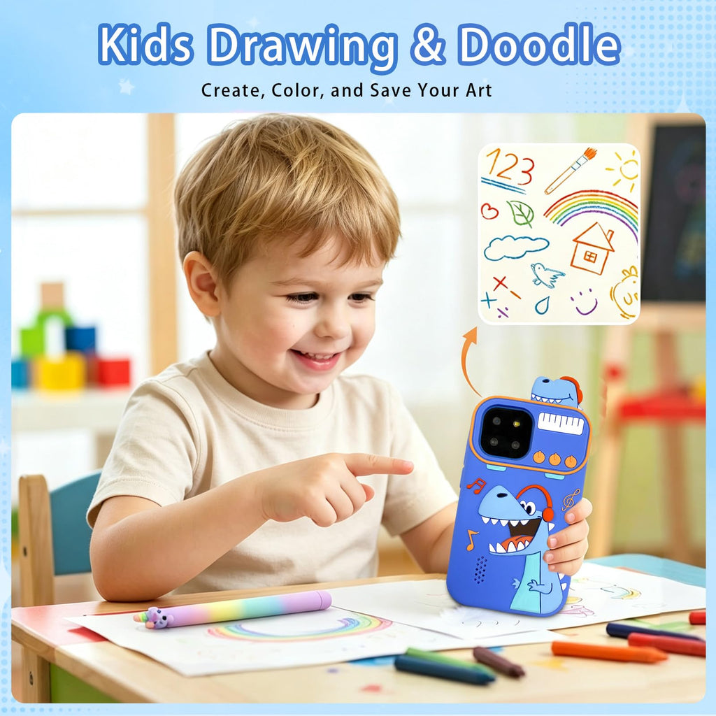Kids touchscreen camera phone Musical Dinosaur product view 7