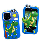 Kids touchscreen camera phone Palm Tree Dinosaur front and back