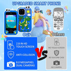Kids touchscreen camera phone Palm Tree Dinosaur product view 3