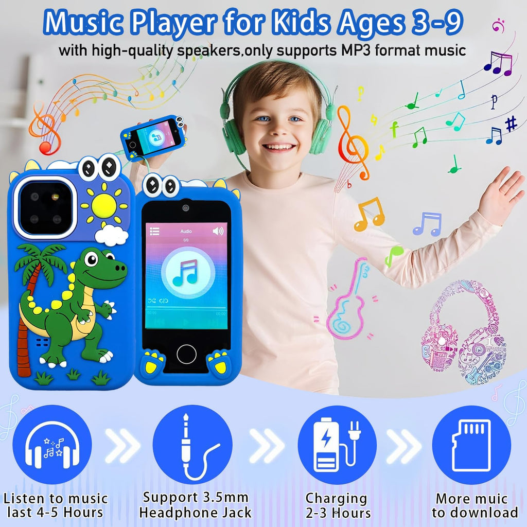 Kids touchscreen camera phone Palm Tree Dinosaur product view 6