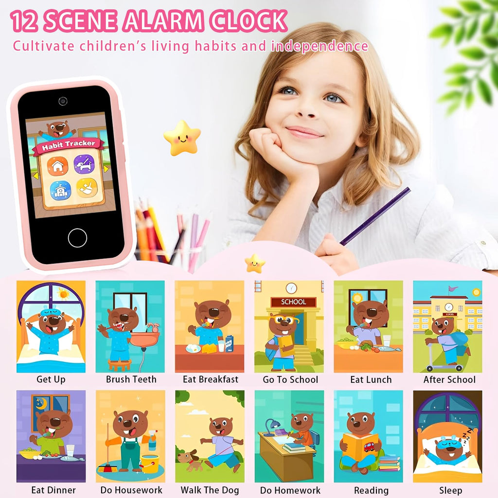Kids touchscreen camera phone Pink Shark product view 6