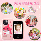 Kids touchscreen camera phone Pink Shark product view 8