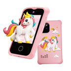 Kids touchscreen camera phone Pink Unicorn front and back