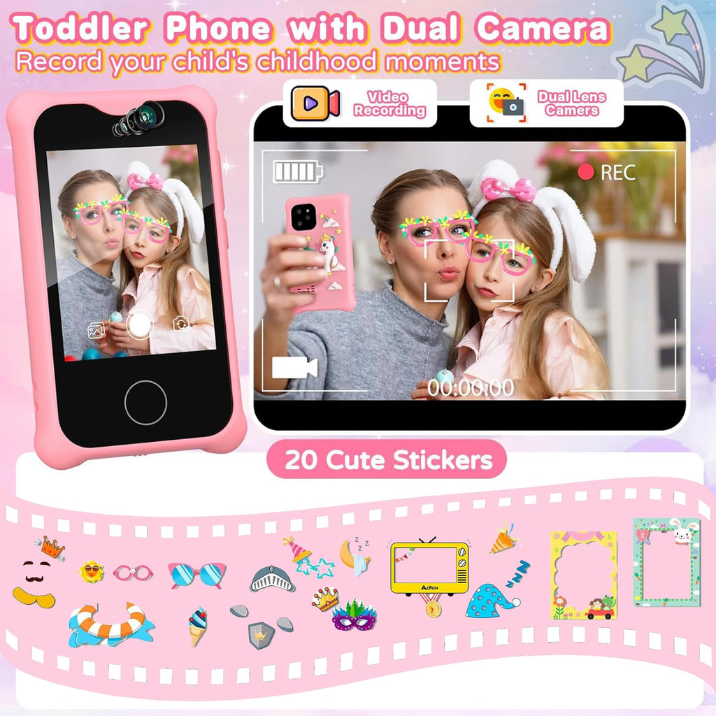 Kids touchscreen camera phone Pink Unicorn product view 4