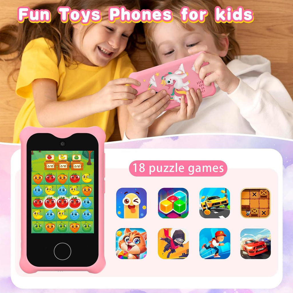 Kids touchscreen camera phone Pink Unicorn product view 9